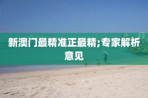 新澳门最精准正最精;专家解析意见