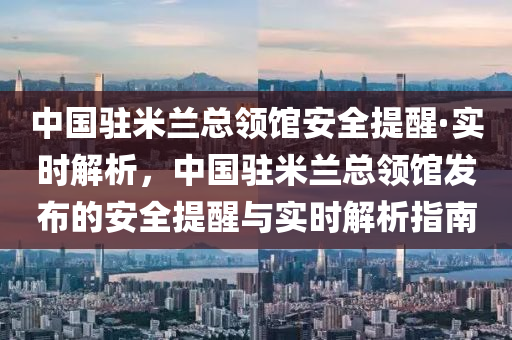 中国驻米兰总领馆安全提醒·实时解析，中国驻米兰总领馆发布的安全提醒与实时解析指南