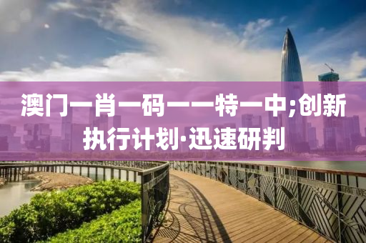 澳门一肖一码一一特一中;创新执行计划·迅速研判