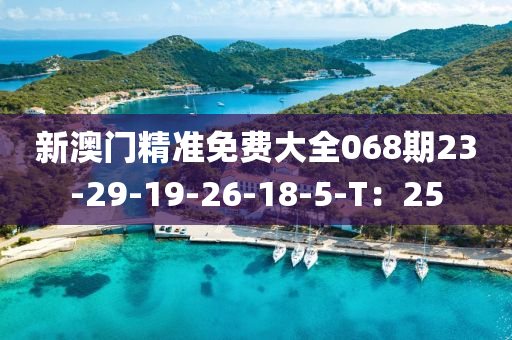 新澳门精准免费大全068期23-29-19-26-18-5-T：25