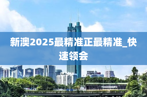 新澳2025最精准正最精准_快速领会