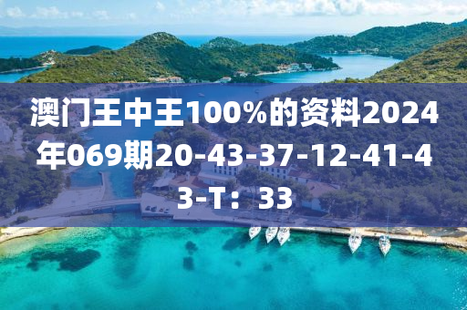 澳门王中王100%的资料2024年069期20-43-37-12-41-43-T：33