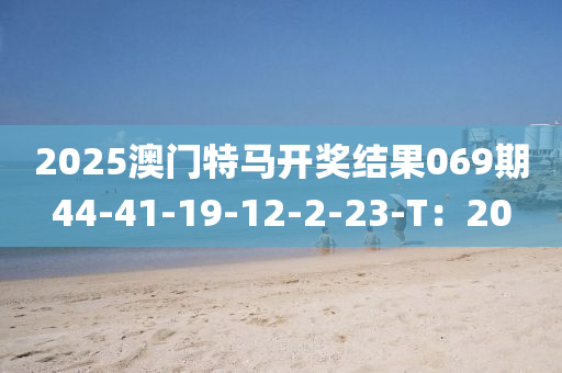 2025澳门特马开奖结果069期44-41-19-12-2-23-T：20