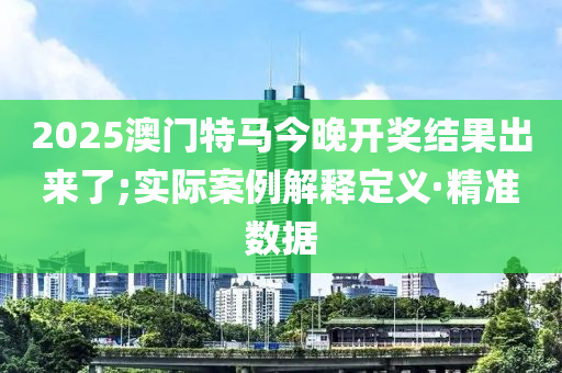 2025澳门特马今晚开奖结果出来了;实际案例解释定义·精准数据