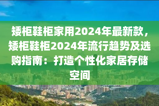 矮柜鞋柜家用2024年最新款，矮柜鞋柜2024年流行趋势及选购指南：打造个性化家居存储空间