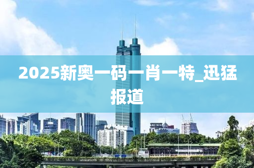2025新奥一码一肖一特_迅猛报道