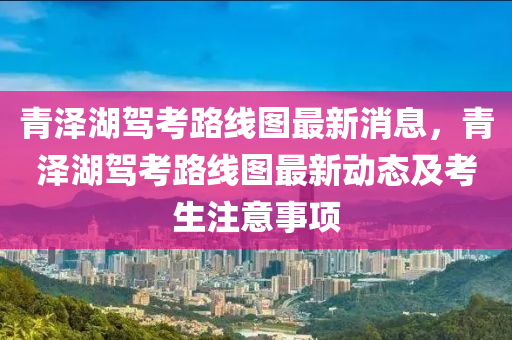 青泽湖驾考路线图最新消息，青泽湖驾考路线图最新动态及考生注意事项