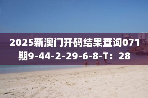 2025新澳门开码结果查询071期9-44-2-29-6-8-T：28