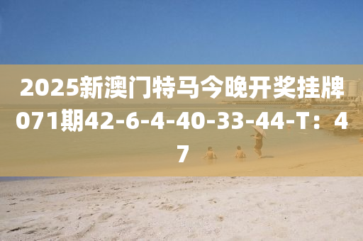 2025新澳门特马今晚开奖挂牌071期42-6-4-40-33-44-T：47