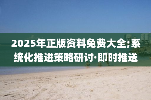 2025年正版资料免费大全;系统化推进策略研讨·即时推送