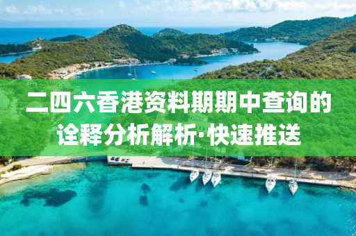 二四六香港资料期期中查询的诠释分析解析·快速推送