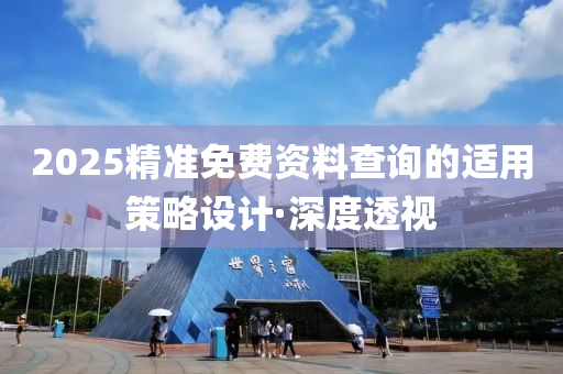 2025精准免费资料查询的适用策略设计·深度透视