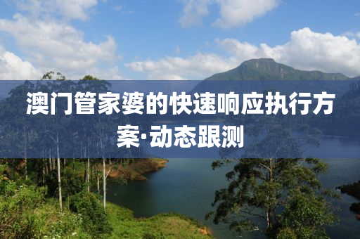 澳门管家婆的快速响应执行方案·动态跟测