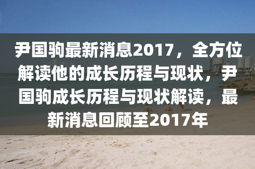 尹国驹最新消息2017，全方位解读他的成长历程与现状，尹国驹成长历程与现状解读，最新消息回顾至2017年