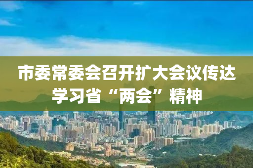 市委常委会召开扩大会议传达学习省“两会”精神