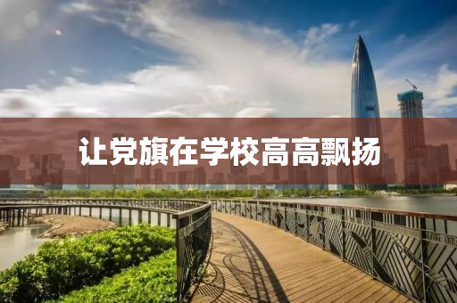 让党旗在学校高高飘扬
