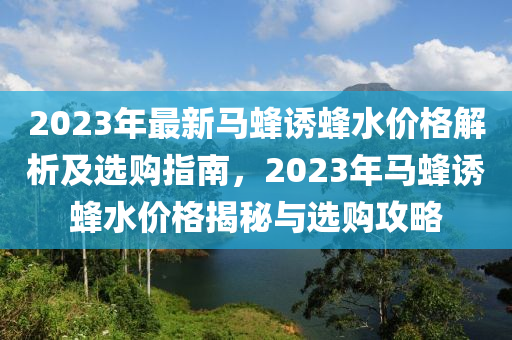 2023年最新马蜂诱蜂水价格解析及选购指南，2023年马蜂诱蜂水价格揭秘与选购攻略