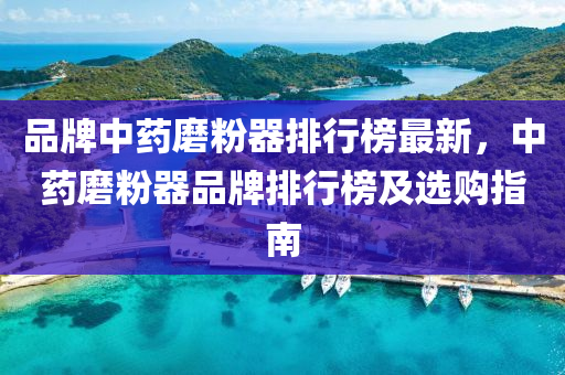 品牌中药磨粉器排行榜最新，中药磨粉器品牌排行榜及选购指南