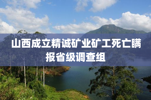 山西成立精诚矿业矿工死亡瞒报省级调查组