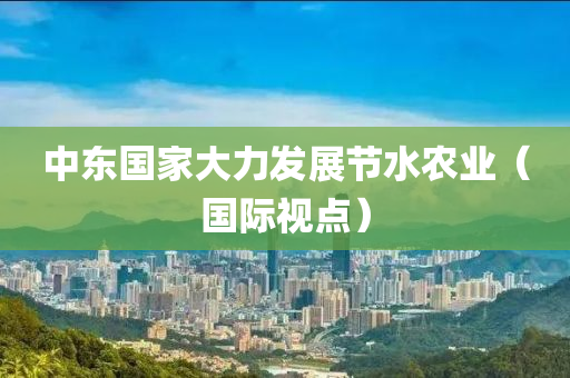 中东国家大力发展节水农业（国际视点）