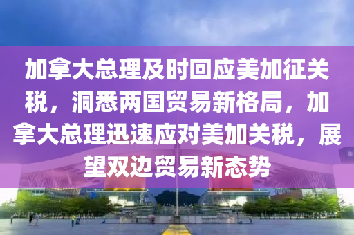 加拿大总理及时回应美加征关税，洞悉两国贸易新格局，加拿大总理迅速应对美加关税，展望双边贸易新态势