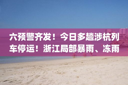六预警齐发！今日多趟涉杭列车停运！浙江局部暴雨、冻雨