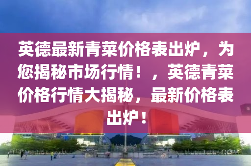 英德最新青菜价格表出炉，为您揭秘市场行情！，英德青菜价格行情大揭秘，最新价格表出炉！
