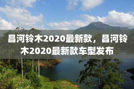 昌河铃木2020最新款，昌河铃木2020最新款车型发布