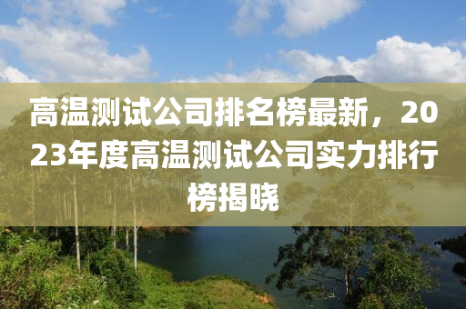 高温测试公司排名榜最新，2023年度高温测试公司实力排行榜揭晓