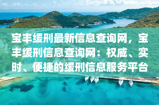 宝丰缓刑最新信息查询网，宝丰缓刑信息查询网：权威、实时、便捷的缓刑信息服务平台