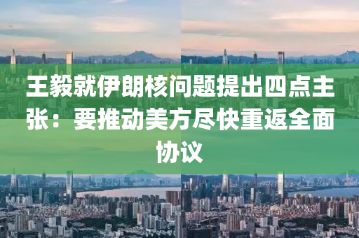 王毅就伊朗核问题提出四点主张：要推动美方尽快重返全面协议