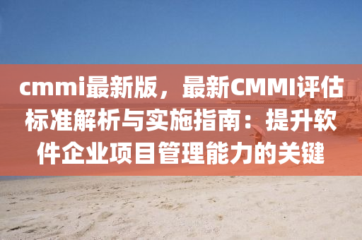 cmmi最新版，最新CMMI评估标准解析与实施指南：提升软件企业项目管理能力的关键