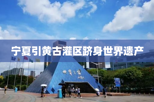 宁夏引黄古灌区跻身世界遗产