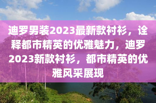 迪罗男装2023最新款衬衫，诠释都市精英的优雅魅力，迪罗2023新款衬衫，都市精英的优雅风采展现