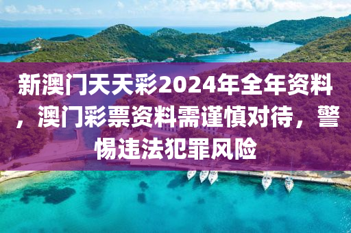 新澳门天天彩2024年全年资料，澳门彩票资料需谨慎对待，警惕违法犯罪风险