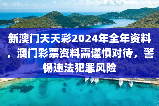 新澳门天天彩2024年全年资料，澳门彩票资料需谨慎对待，警惕违法犯罪风险