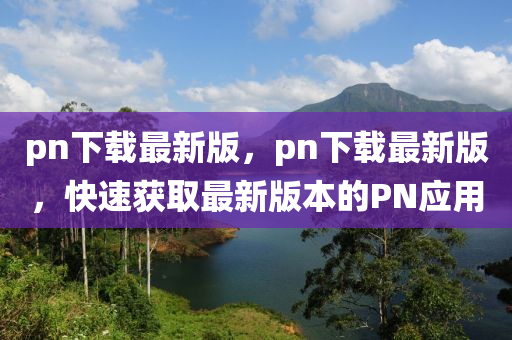 pn下载最新版，pn下载最新版，快速获取最新版本的PN应用