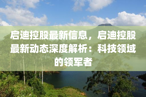 启迪控股最新信息，启迪控股最新动态深度解析：科技领域的领军者