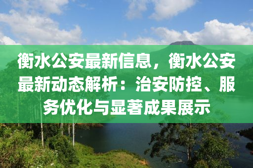 衡水公安最新信息，衡水公安最新动态解析：治安防控、服务优化与显著成果展示