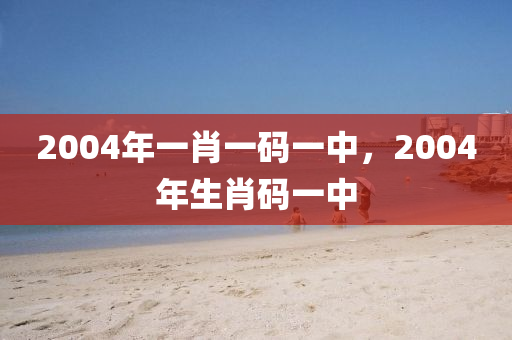 2004年一肖一码一中，2004年生肖码一中