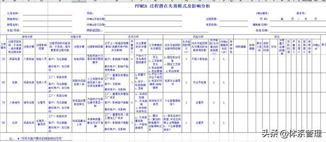 FMEA第五版(实例2)